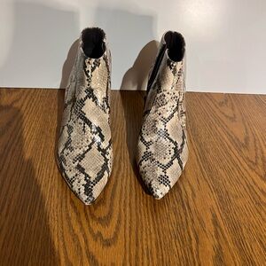 Clarks Snakeskin Pattern Ankle Boots